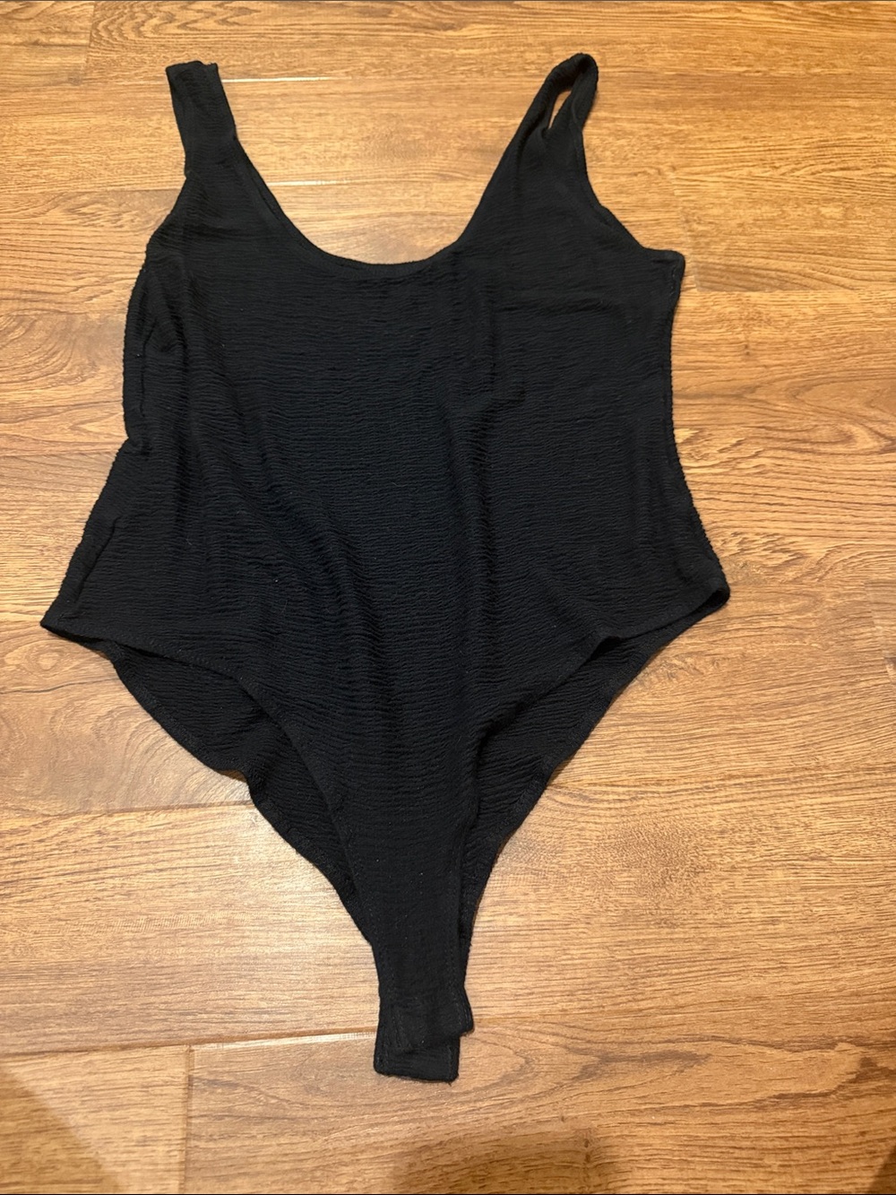 Black textured bodysuit